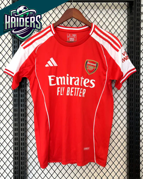 Camisa Arsenal 2025 s/nº Torcedor Vermelha/Branca