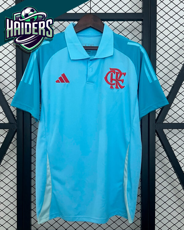Camisa Técnico CR Flamengo 2025 s/nº Azul Claro