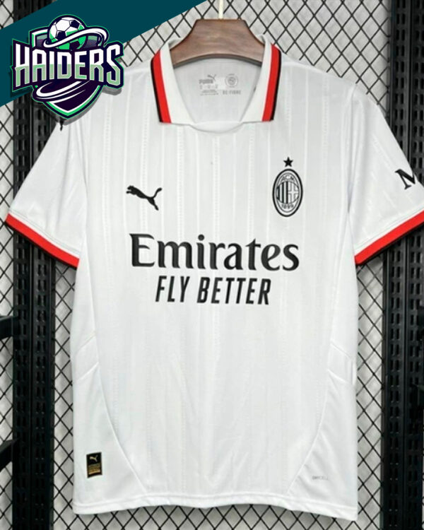 Camisa Milan 23/24 s/nº Torcedor Branco/Vermelha TAILANDESA