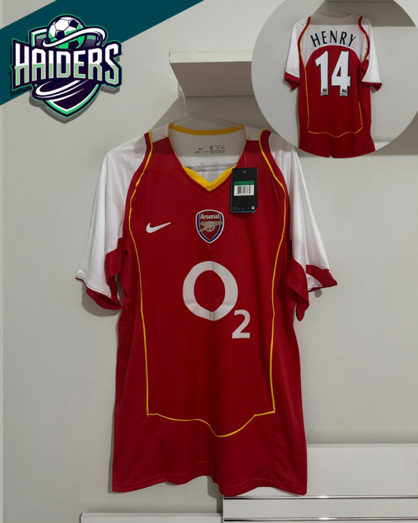 Camisa Arsenal 2003/04 – Henry #14 (Temporada dos Invencíveis) 🏆🔴
