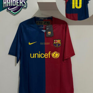 Camisa Barcelona Retrô Messi 10 Azul/Grená