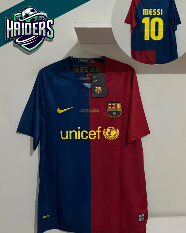 Camisa Barcelona Retrô Messi 10 Azul/Grená