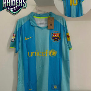 Camisa Barcelona Retrô Ronaldinho 10 Azul Claro