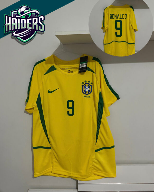 Camisa Seleção Brasileira 2002 – Ronaldo #9 🇧🇷🏆
